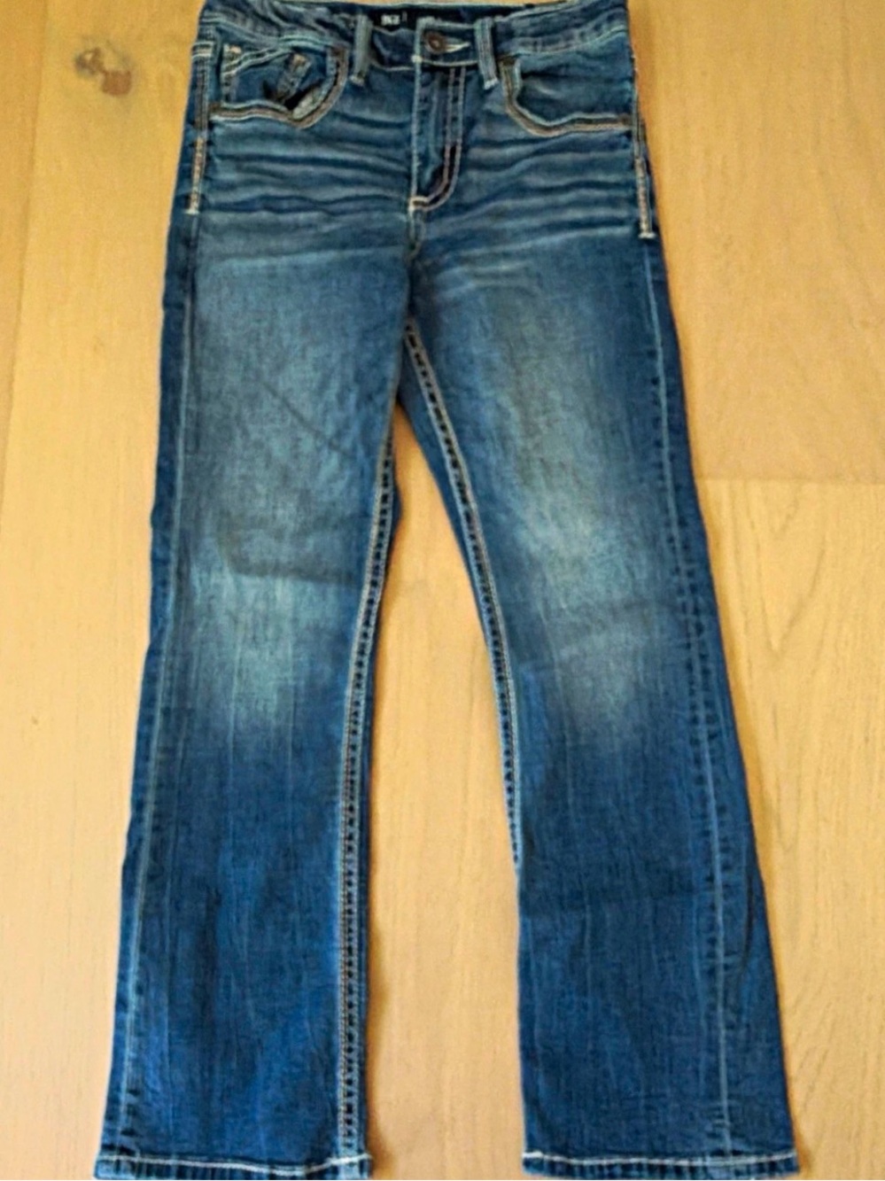 BKE Buckle Kids Blue Faded Straight-Leg Jeans